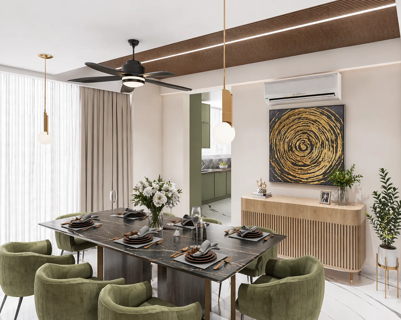 Ansal Heights, Living and dining